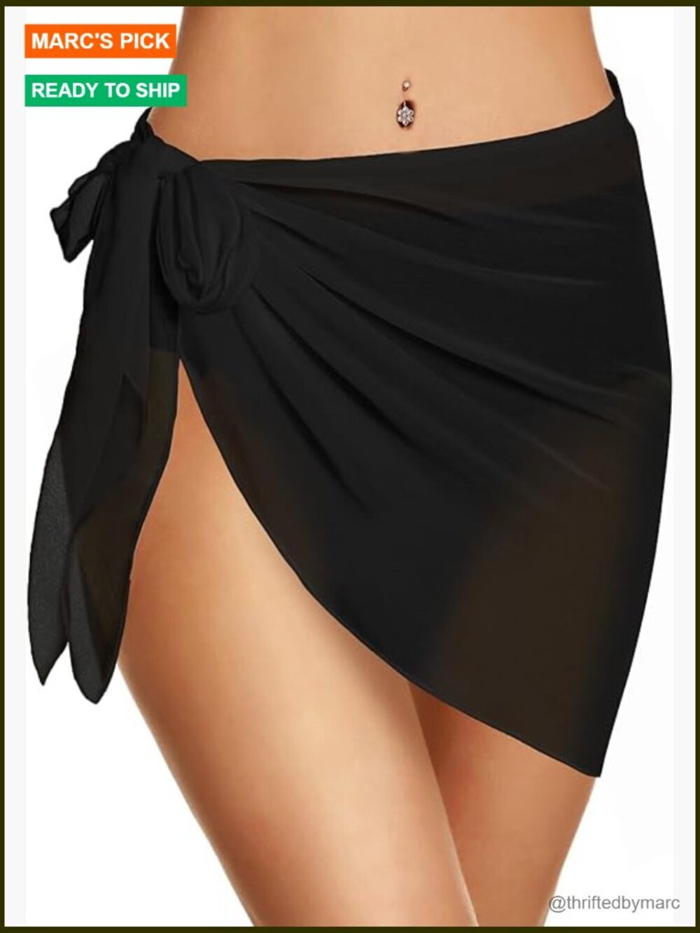 Sheer Chiffon Sarong Beach Bikini Wrap Skirt Coverup S-2XL